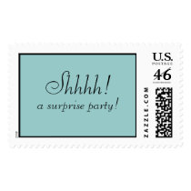 Shhhh! a surprise party! postage by rubymonkey Shhhh! a surprise party! postage