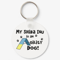 Shiba Inu Agility Dog keychains