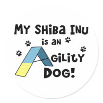 Shiba Inu Agility Dog stickers