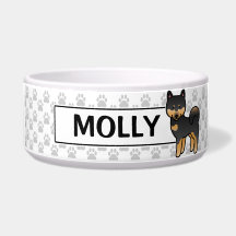 Shiba Inu Black And Tan Pet Water Bowls