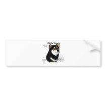 Shiba Inu (blk/tan) History Design Bumper Sticker