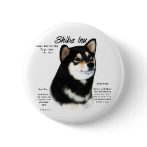 Shiba Inu (blk/tan) History Design buttons