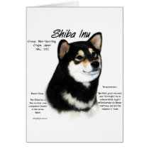Shiba Inu (blk/tan) History Design cards