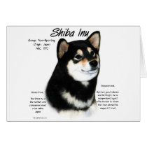 Shiba Inu (blk/tan) History Design cards