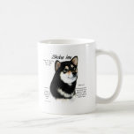 Shiba Inu (blk/tan) History Design Coffee Mugs