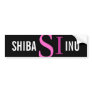 Shiba Inu Breed Monogram Design Bumper Sticker