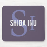 Shiba Inu Breed Monogram Design Mousepads