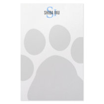 Shiba Inu Breed Monogram Design Customized Stationery