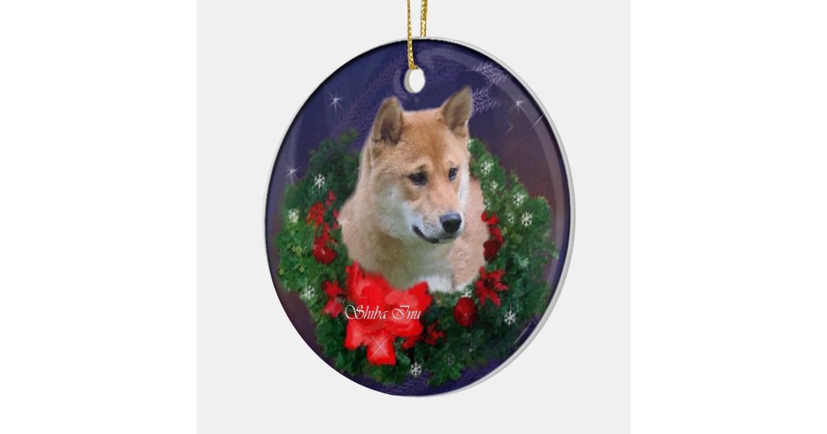 shiba inu christmas gifts ornament zazzle shiba inu christmas gifts ornament zazzle