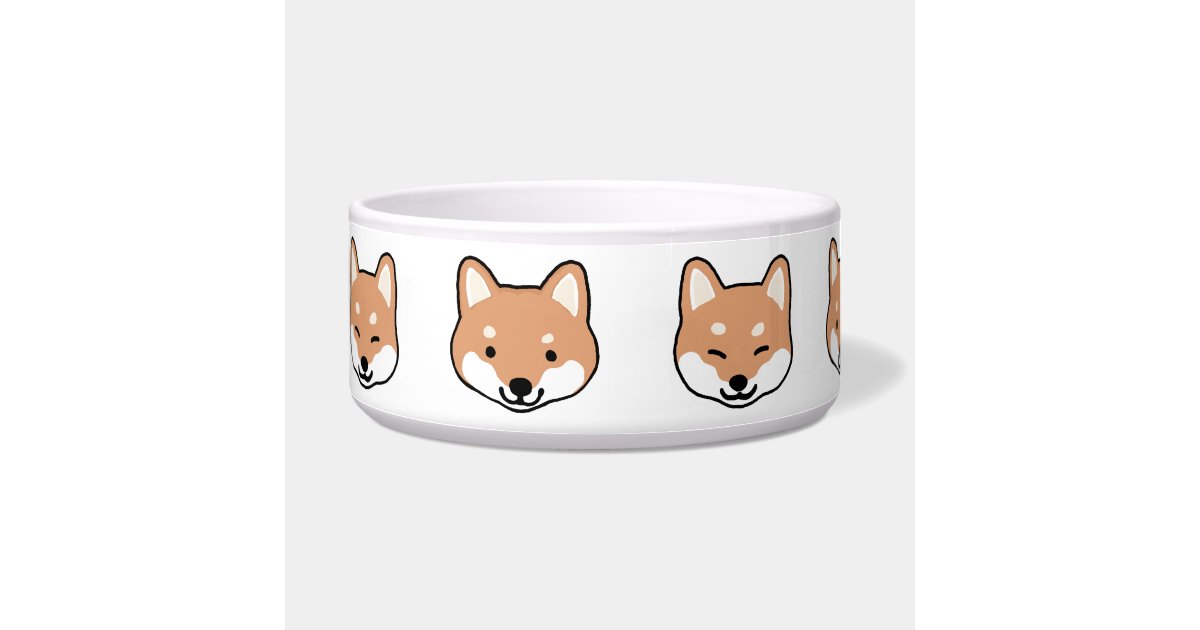 Shiba Inu Cute Dog Faces Bowl Zazzle