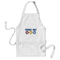 SHIBA INU Dad Paw Print 1 aprons