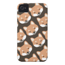 Shiba Inu Faces iPhone 4 Case-Mate Cases