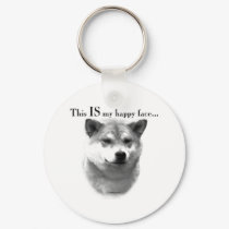 Shiba Inu Happy Face keychains