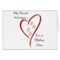 Shiba Inu Heart Belongs cards