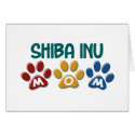 SHIBA INU Mom Paw Print 1 cards