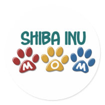 SHIBA INU Mom Paw Print 1 stickers