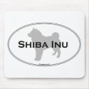Shiba Inu Oval mousepads