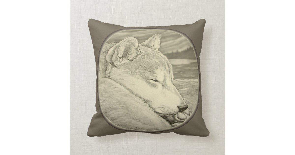shiba inu dog pillow