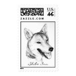 Shiba Inu Postage Stamp