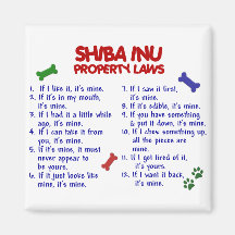 SHIBA INU Property Laws 2 Fridge Magnet
