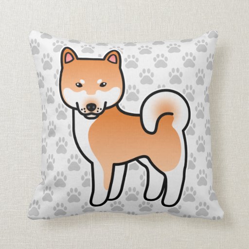 shiba throw pillow