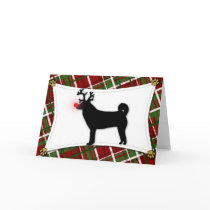 Shiba Inu Reindeer Christmas Card