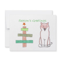 Shiba Inu Stick Tree Invitations