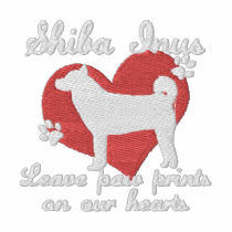 Shiba Inus Leave Paw Prints embroidered shirts