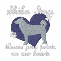 Shiba Inus Leave Paw Prints embroidered shirts