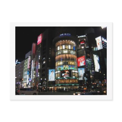 Shibuya at night. Post Card