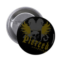 Shield and Angels Pinback Button