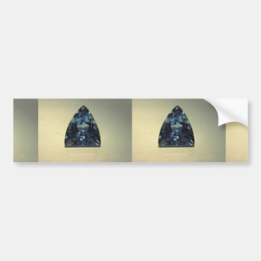 Shield cut blue topaz bumper stickers
