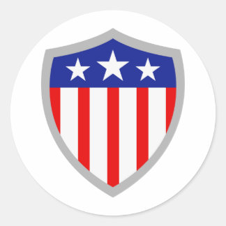 American Flag Shield Stickers | Zazzle