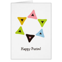 Shield of Hamantaschen Purim Card cards