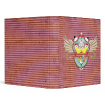 Shield stripped birds butterfly poppy avery binder