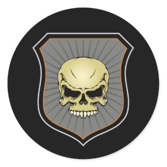 Shield with Skull sticker