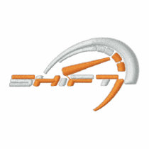 Shift Black Polo_ White/Orange Logo