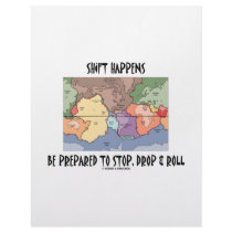 Shift Happens Be Prepared To Stop, Drop & Roll Customized Letterhead