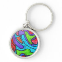 Shifted Squiggles - Modern Abstract Art Key Chains