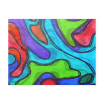 Shifted Squiggles - Modern Abstract Art Postcards