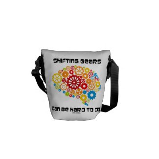 Shifting Gears Can Be Hard To Do (Brain Gears) Messenger Bags