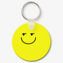 Shifty Eyed Smiley Keychain