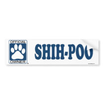 SHIH-POO_Blue Bumper Sticker