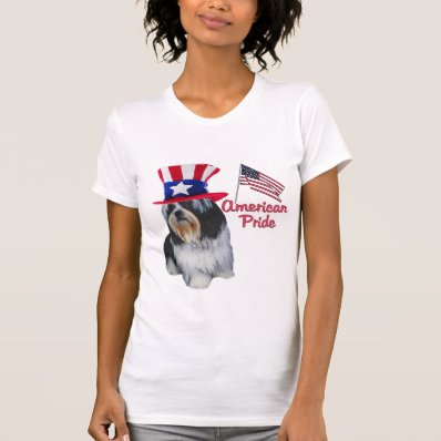 Shih Tzu American Pride T Shirts