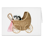 Shih Tzu baby buggy cards