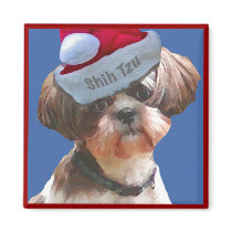 Shih Tzu "Betsy" Christmas Magnet