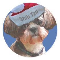 Shih Tzu "Betsy" Christmas Sticker