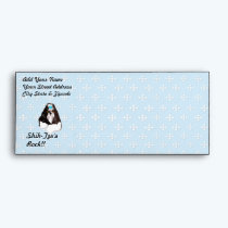 Shih-Tzu - Blue w/ White Diamond Design envelopes