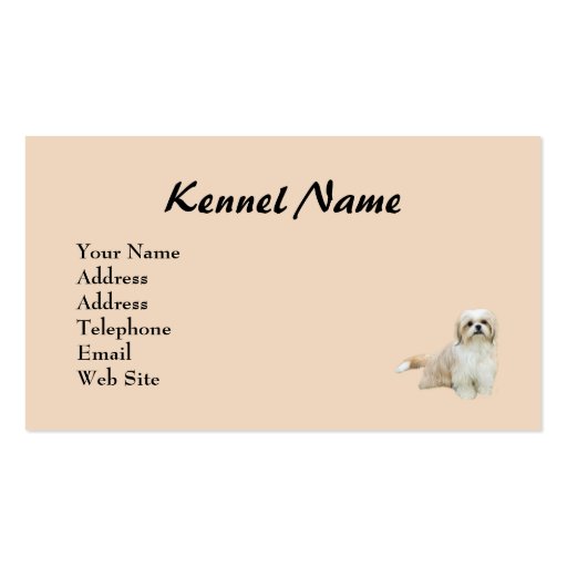 Shih Tzu Breeder Business Card (back side)