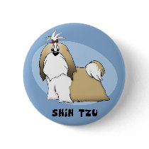 Shih Tzu Button